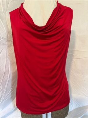 Worthington Red Sleeveless Cowl Neck Camisole